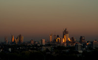 London Skyline - city turns gold