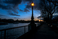 London's southbank at daybreak
