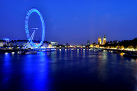 Electric blue hour Millennium wheel