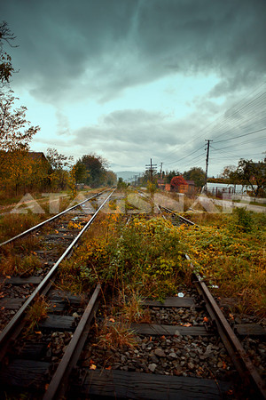 Rail tracks Sighetttu Marmatiei Romania