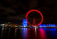 London eye in red