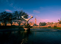 westminster statue on the Thames