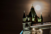 Full moon over Tower Bridge
